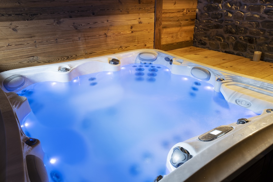 View of jacuzzi in a house in France